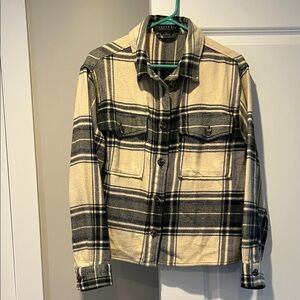 Sanctuary Plaid Jacket in Cream and Green